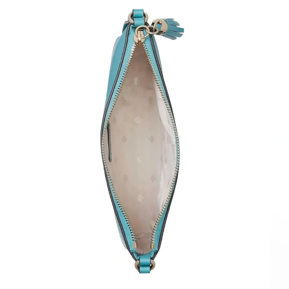 NWT Kate Spade Amy Ivy Street Tassel Stone Blue Crossbody Purse Bag - Picture 5 of 15